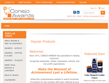 Tablet Screenshot of conejoawards.com